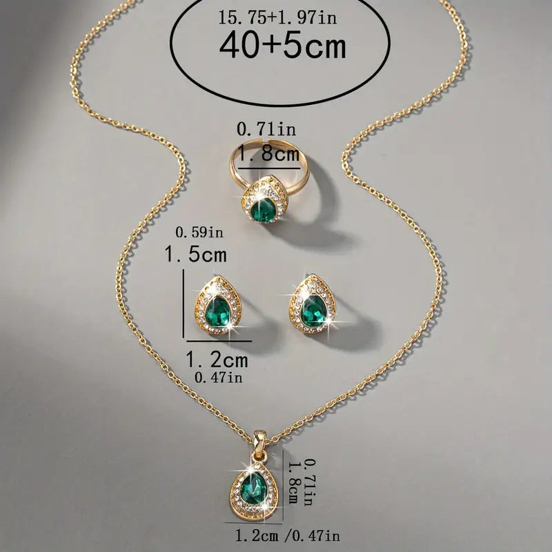 Conjunto de Joyería Esmeralda