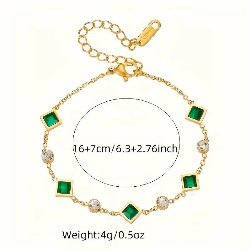 Pulsera Esmeralda | Oro