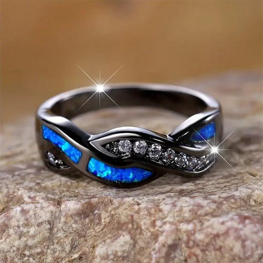 Anillo de Zafiro Thessia | Oro Blanco