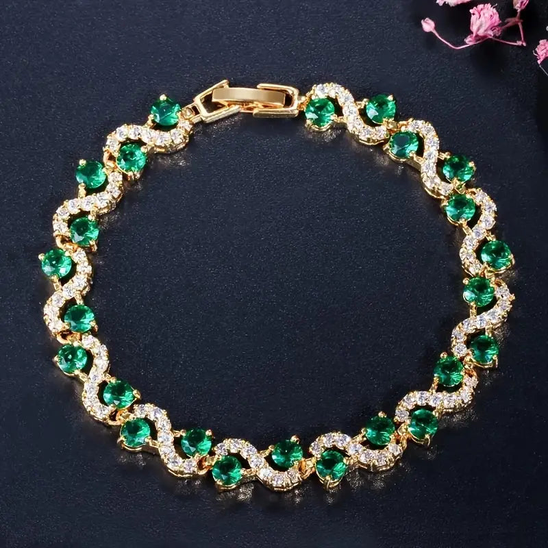 Pulsera Esmeralda | Oro