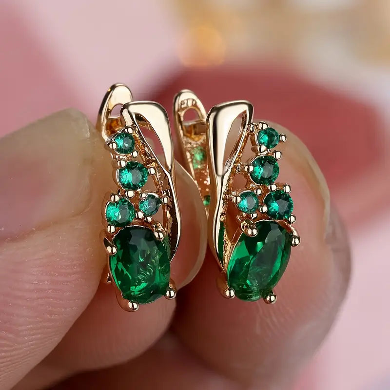 Pendientes Esmeralda | Oro