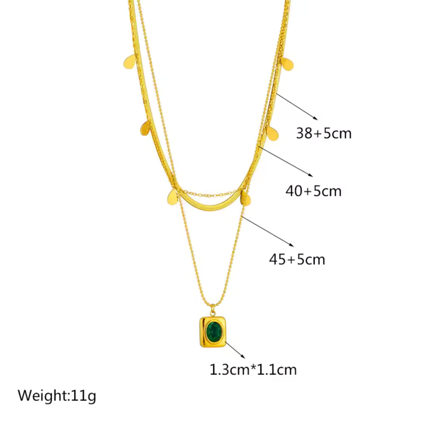 Conjunto de Collares Esmeralda
