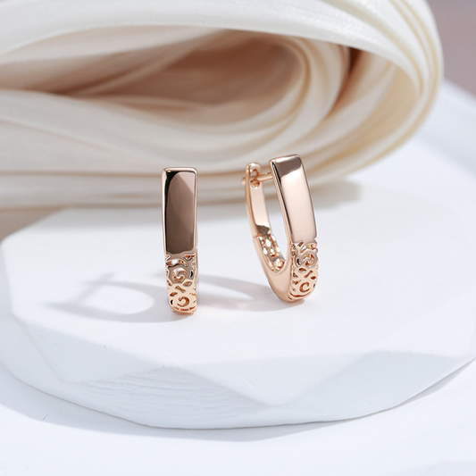 Pendientes Semiarco Dorados Elegantes