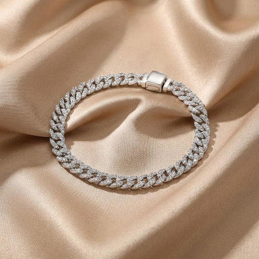 Pulsera Cubana Pavé | Accesorio Elegante