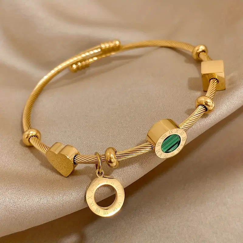 Pulsera Esmeralda | Oro