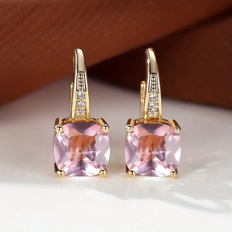 Pendientes Aro con Piedra de Zafiro Mística | Oro