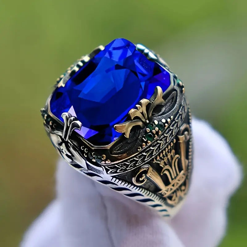 Anillo de Zafiro Mixto | Oro
