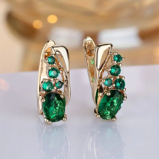 Pendientes Esmeralda | Oro