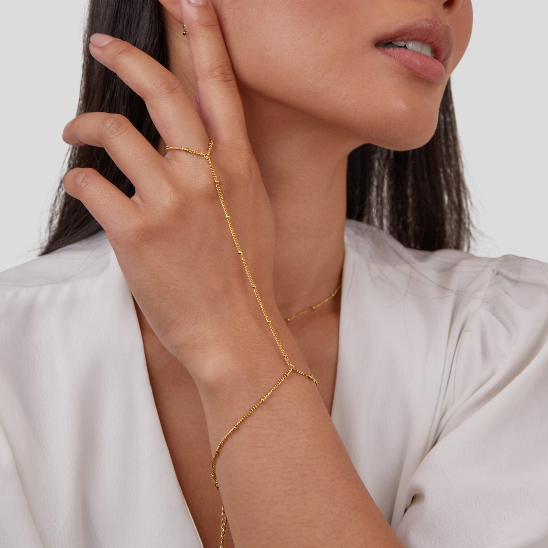 Pulsera de Mano de Oro 18K