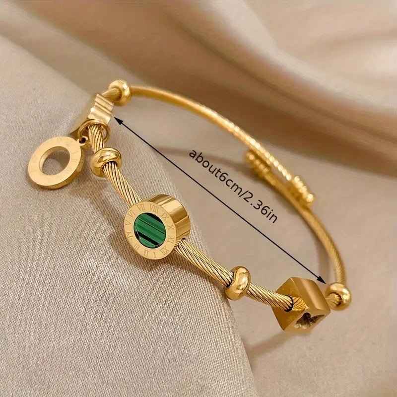 Pulsera Esmeralda | Oro