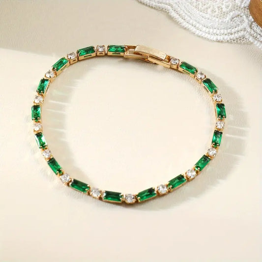 Pulsera Esmeralda | Oro