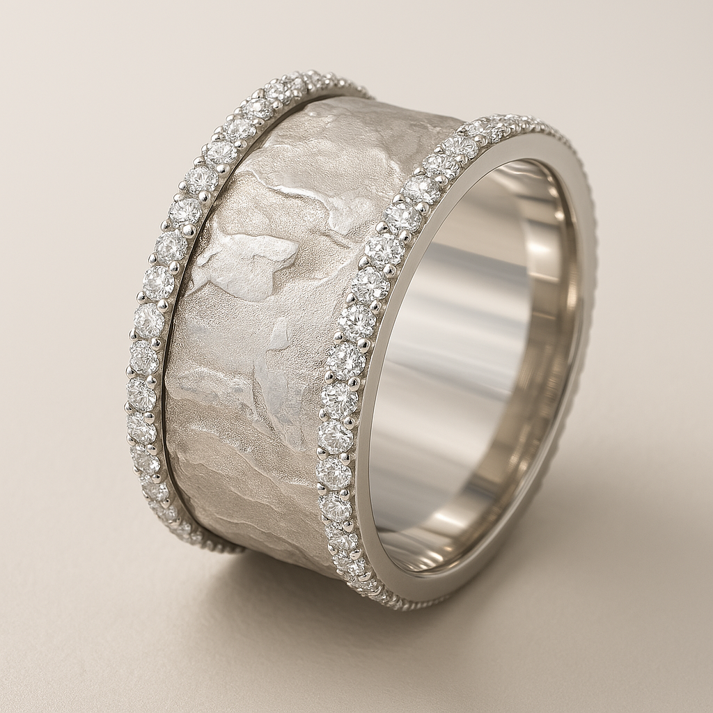 Anillo Vintage Plateado con Circonia