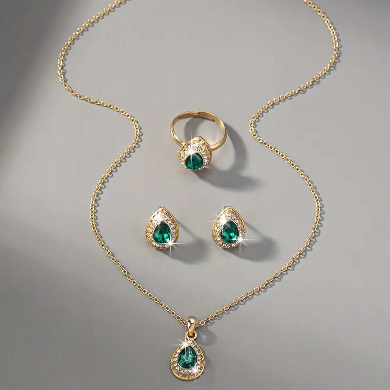 Conjunto de Joyería Esmeralda