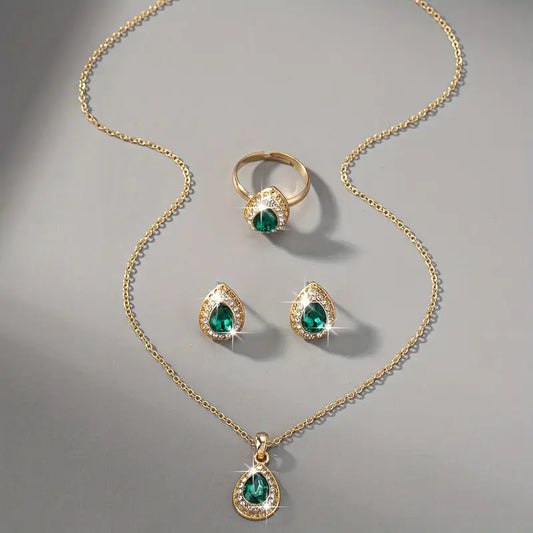 Conjunto de Joyería Esmeralda