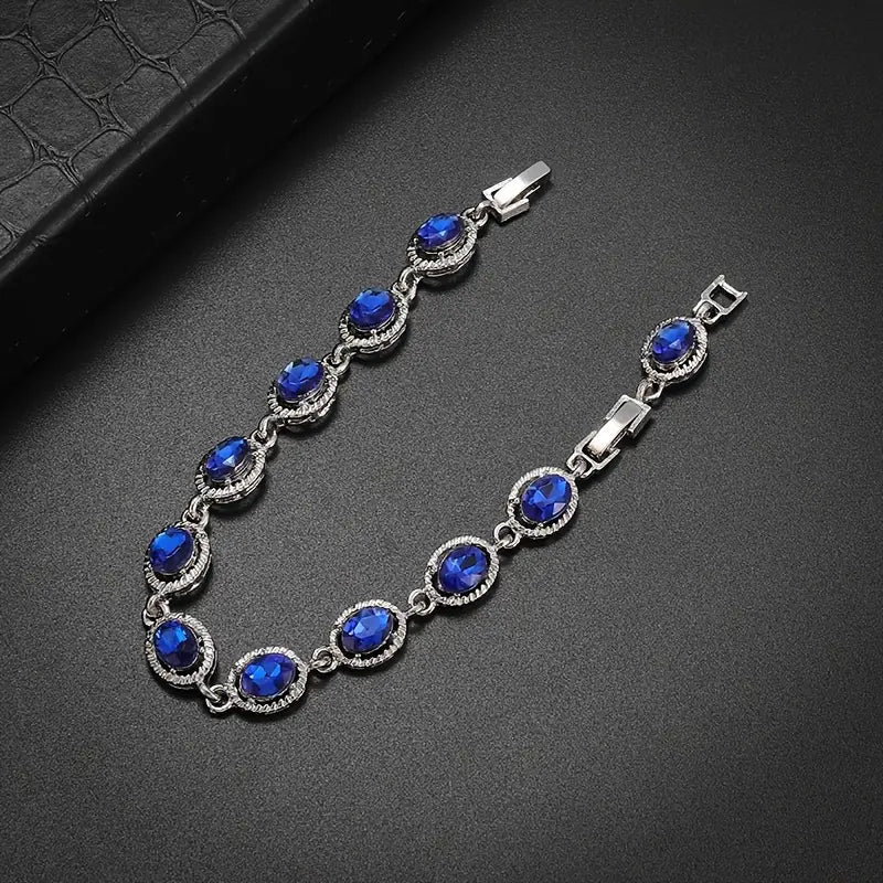 Pulsera de Zafiro Azura | Oro Blanco