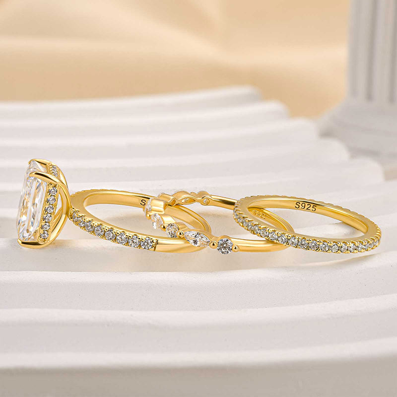 Set de 3 Anillos de Boda | Elegante Set de Anillos para Novias