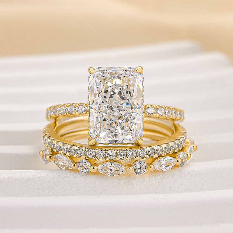 Set de 3 Anillos de Boda | Elegante Set de Anillos para Novias