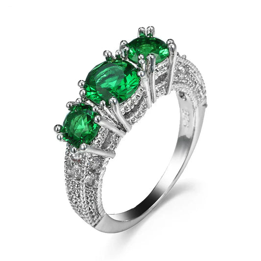 Anillo Esmeralda | Plata