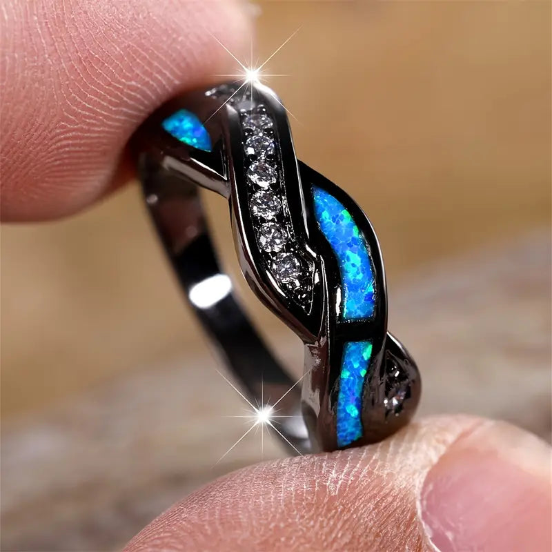 Anillo de Zafiro Thessia | Oro Blanco