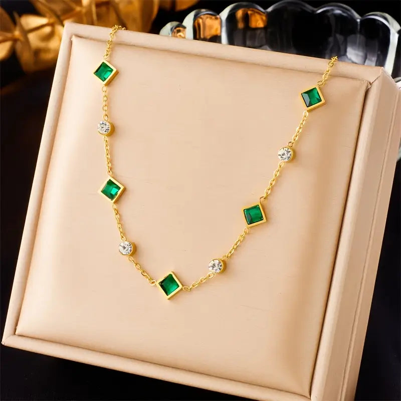 Collar Esmeralda | Oro