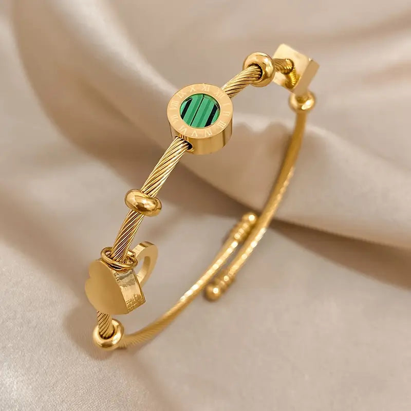 Pulsera Esmeralda | Oro