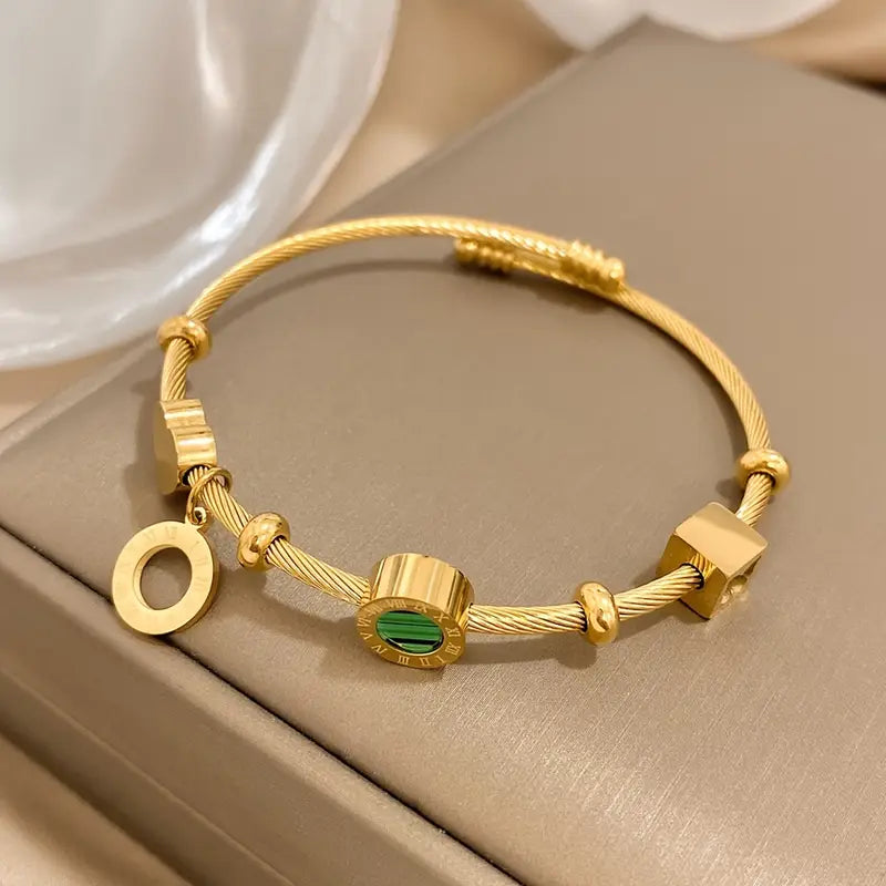 Pulsera Esmeralda | Oro