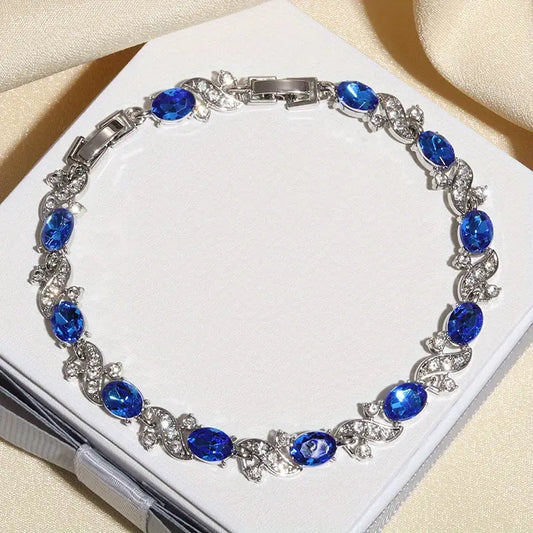 Pulsera de Zafiro Gabriela | Oro Blanco