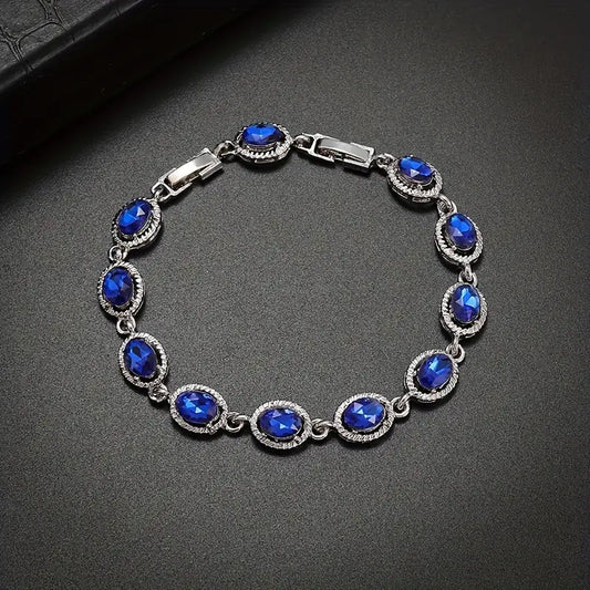 Pulsera de Zafiro Azura | Oro Blanco