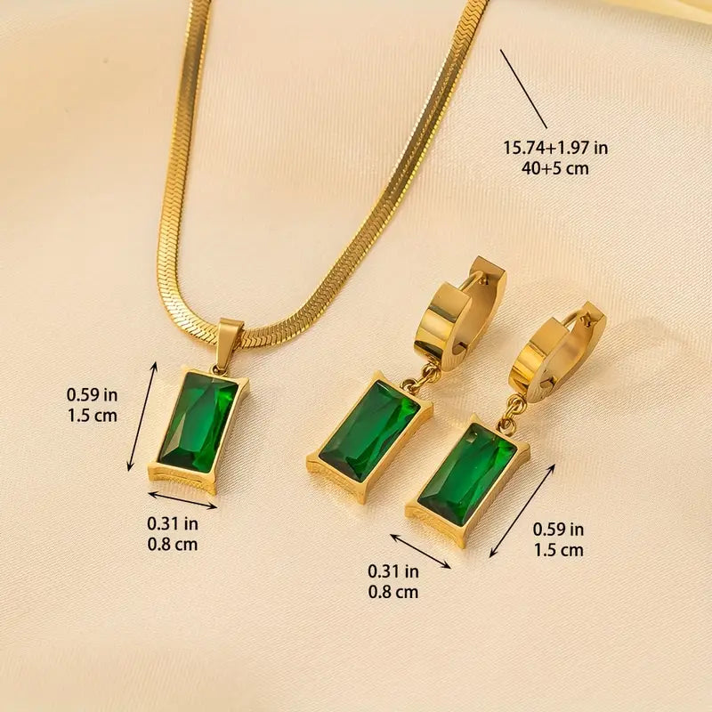Conjunto de Joyería Esmeralda