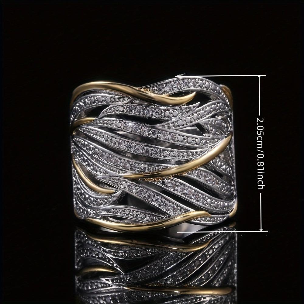 Anillo retorcido de múltiples capas elegante