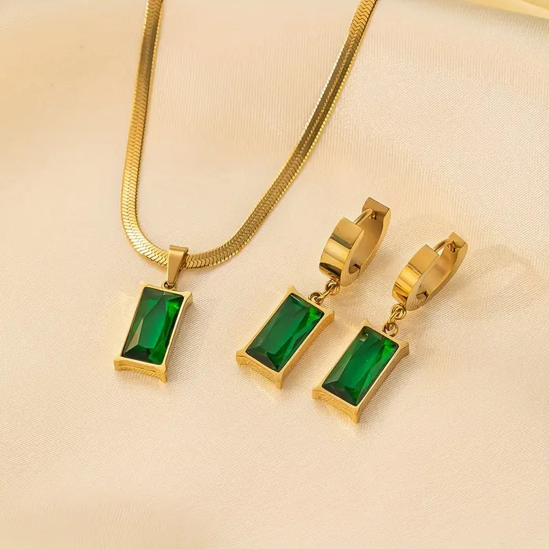 Iselotte – SET collar + aretes minimalistas | ORO