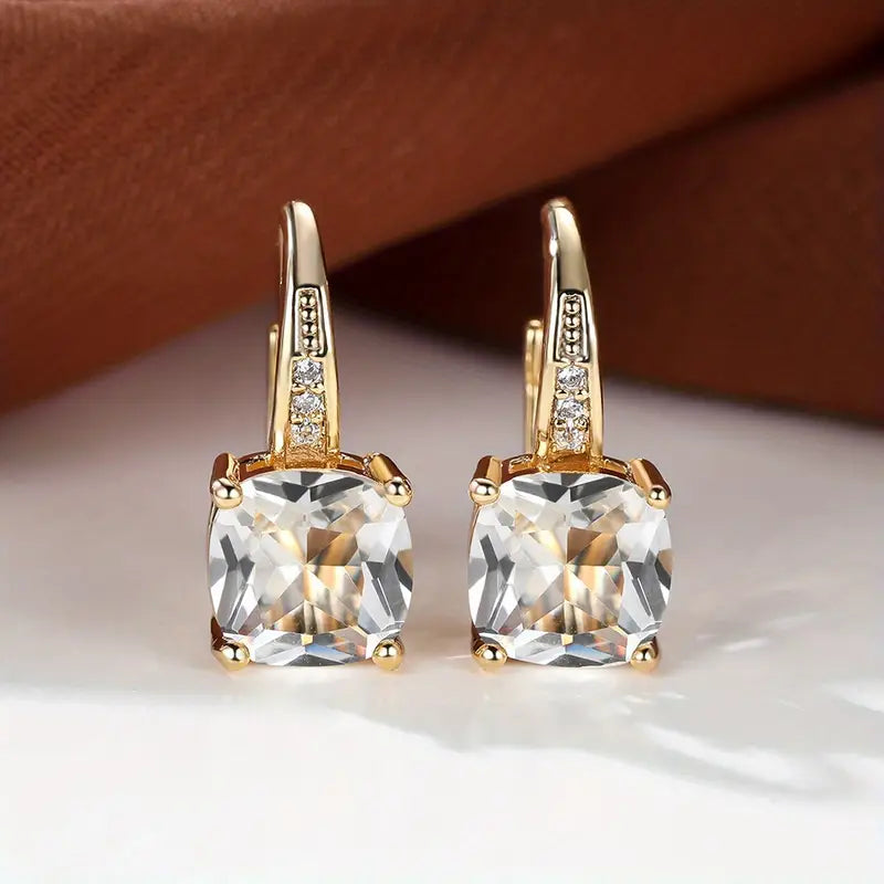Pendientes Aro con Piedra de Zafiro Mística | Oro