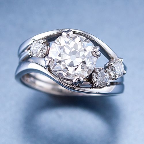 Anillo Vintage de Plata con Diamantes
