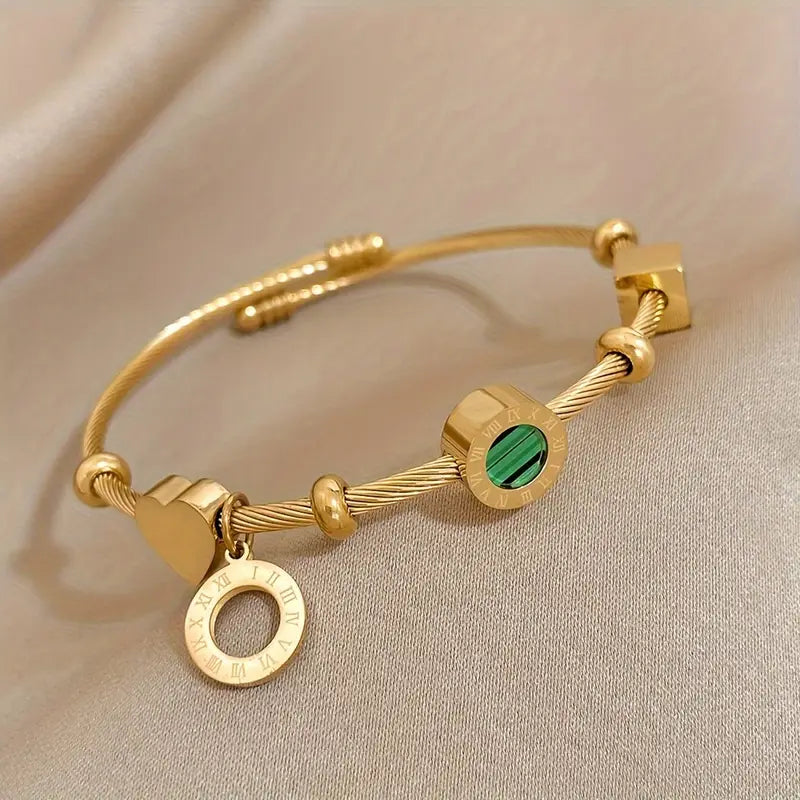 Pulsera Esmeralda | Oro