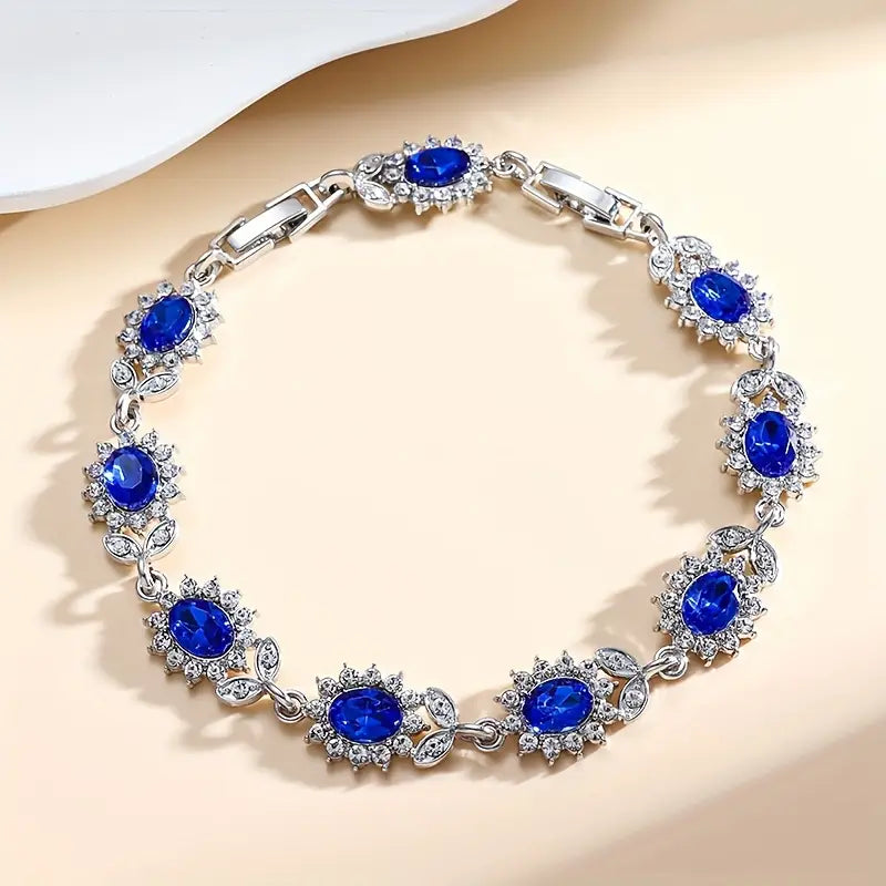 Pulsera de Zafiro Iridia | Oro Blanco