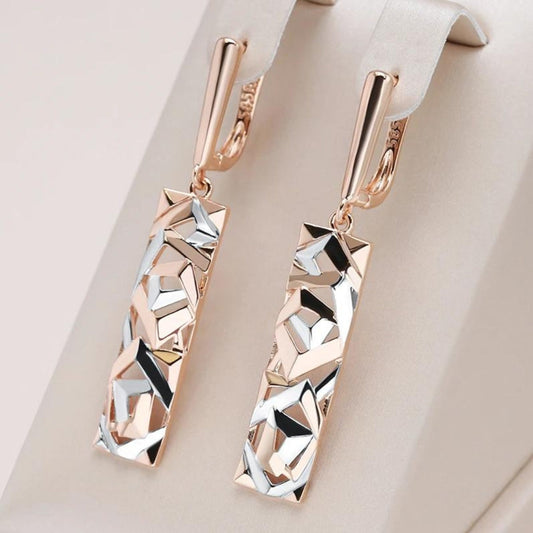 Pendientes Rectangulares Elegantes en Oro