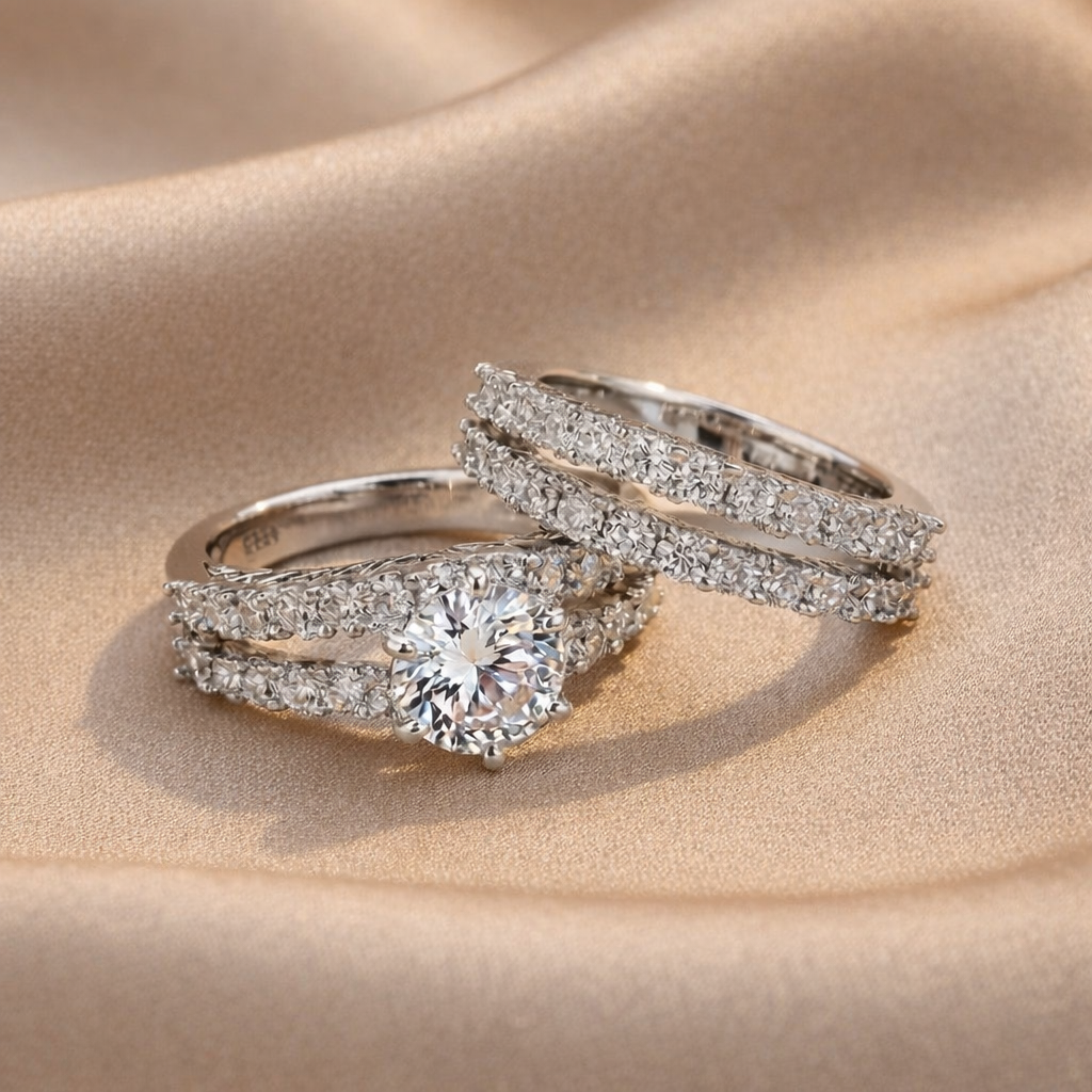 Resplandor Eterno | Set de Anillos de Oro para Mujeres