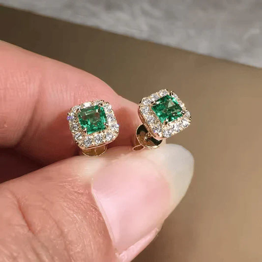 Pendientes Esmeralda | Oro