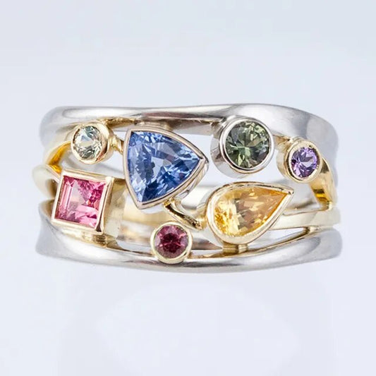 Anillo Vintage Bunter Zircón