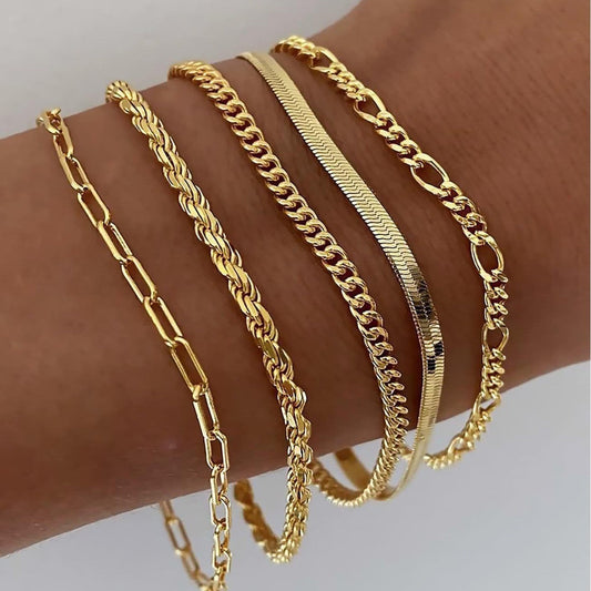 Ellis – SET de pulseras | Oro