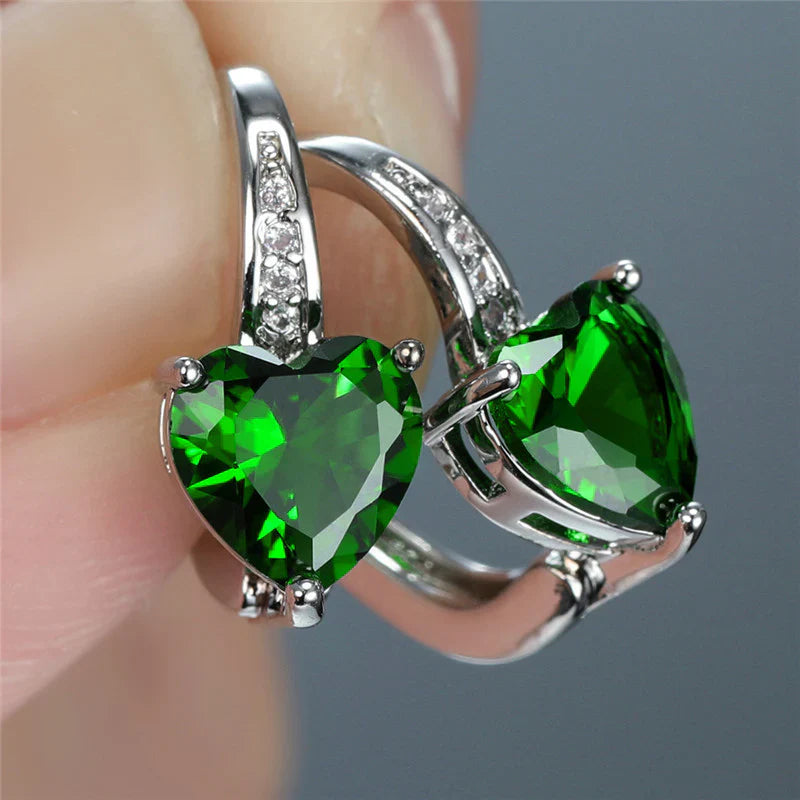 Pendientes Esmeralda | Plata