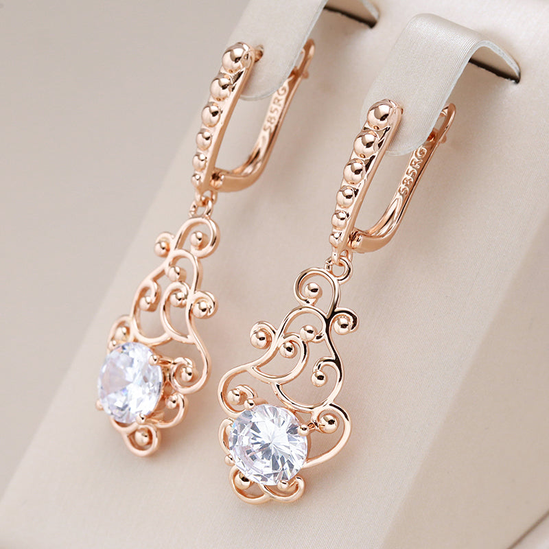 Pendientes Elegantes en Oro con Cristal