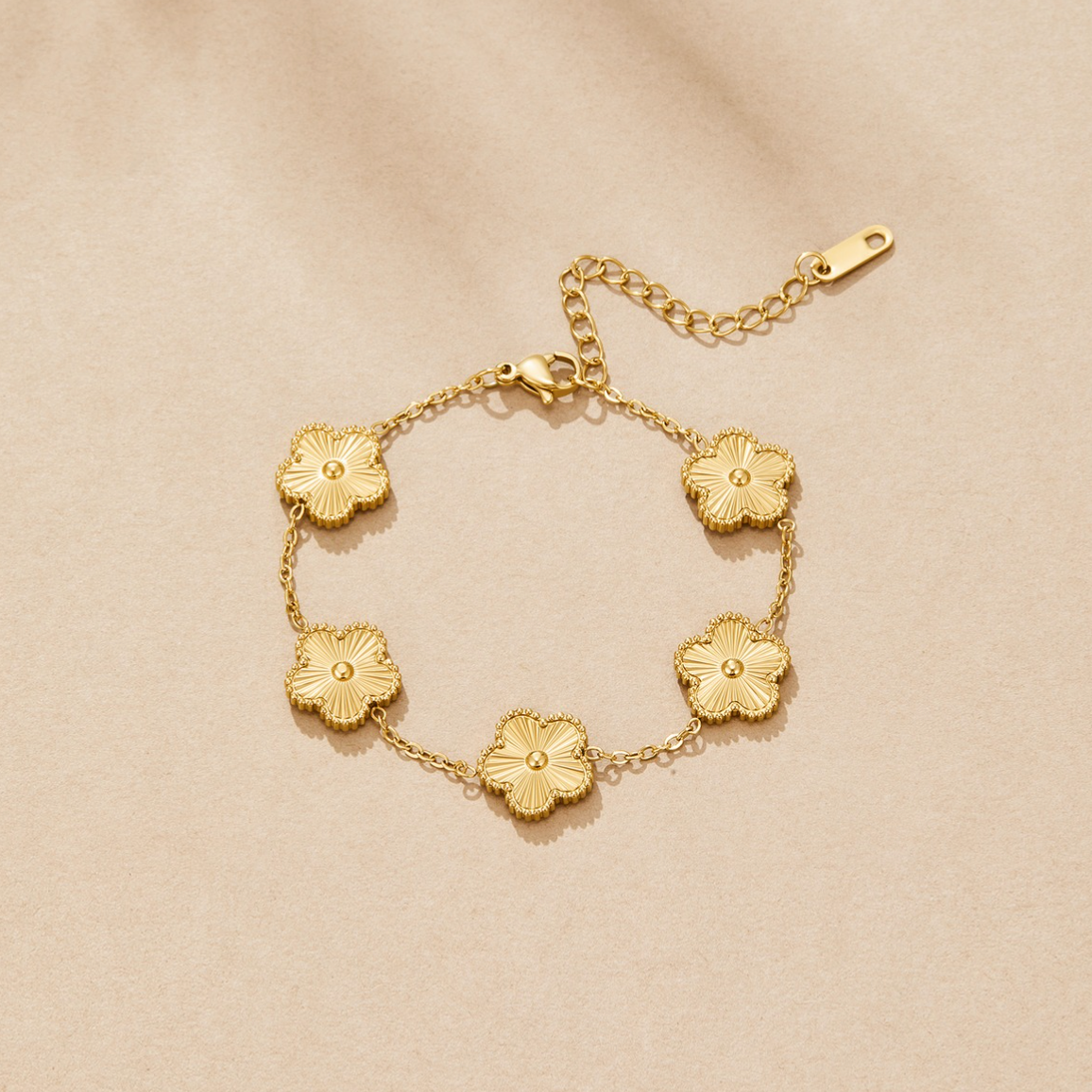 Pulsera Trébol Dorada
