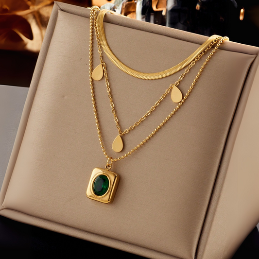Conjunto de Collares Esmeralda
