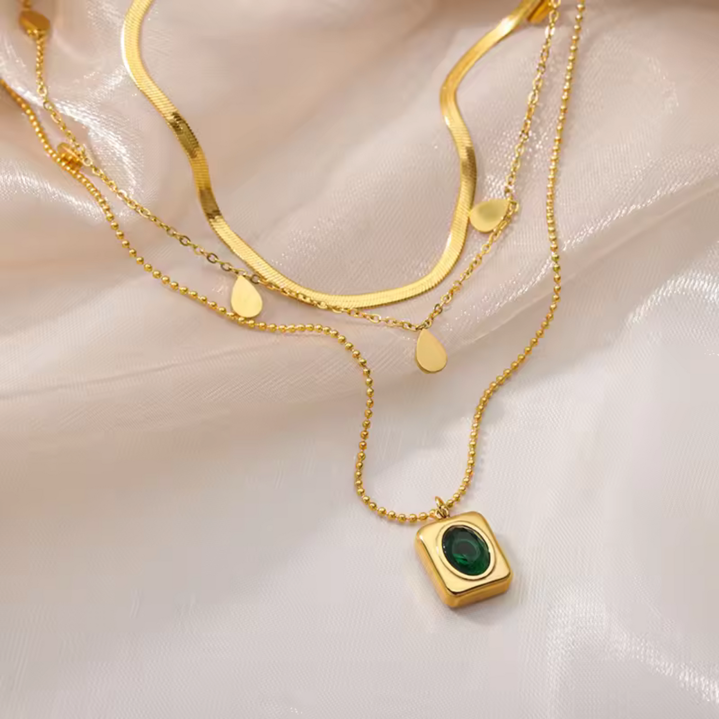 Conjunto de Collares Esmeralda