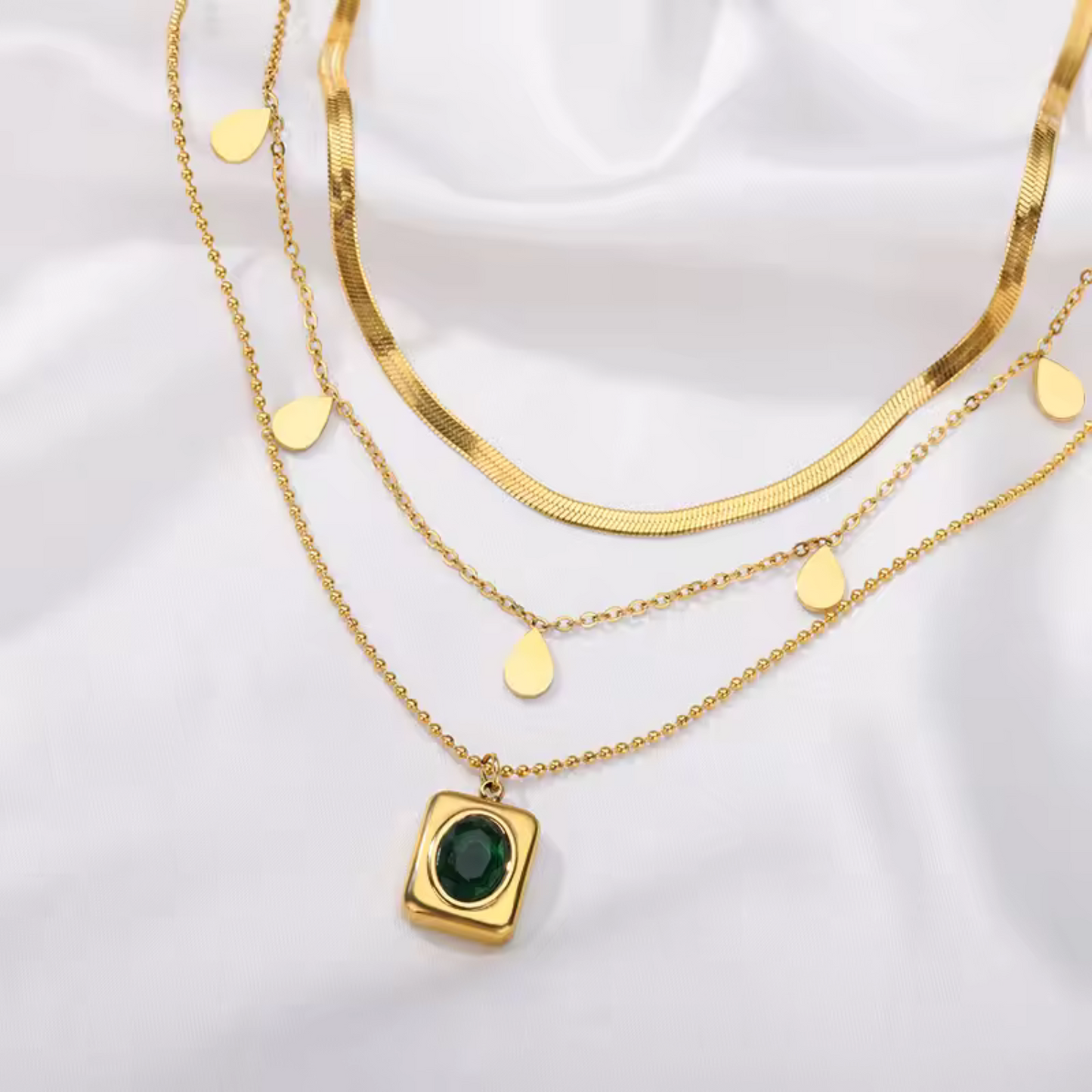 Conjunto de Collares Esmeralda