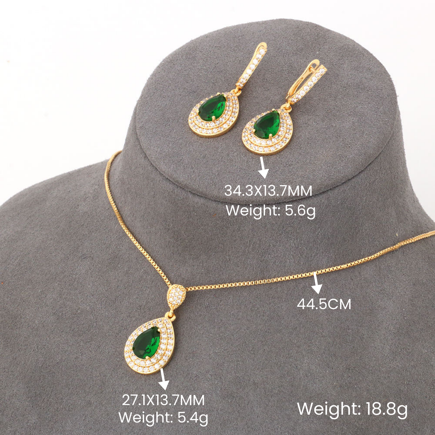 Conjunto de Joyería Esmeralda