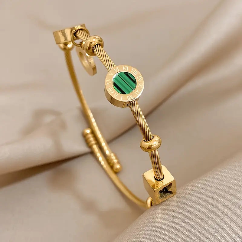 Pulsera Esmeralda | Oro
