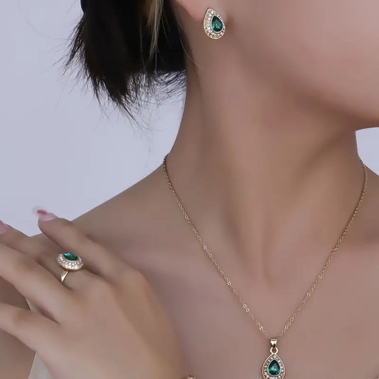 Conjunto de Joyería Esmeralda