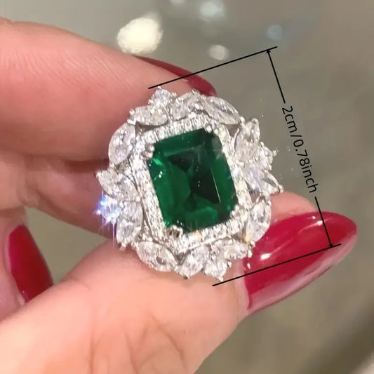 Pendientes Esmeralda | Plata